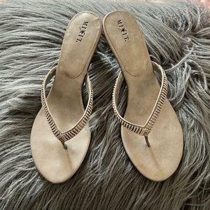 Silver Studded Sandal Heels